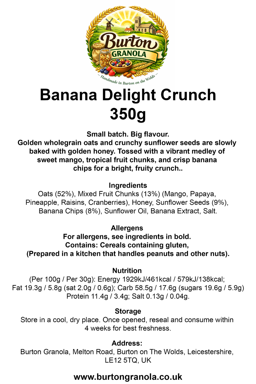 Banana Delight Crunch - 350g