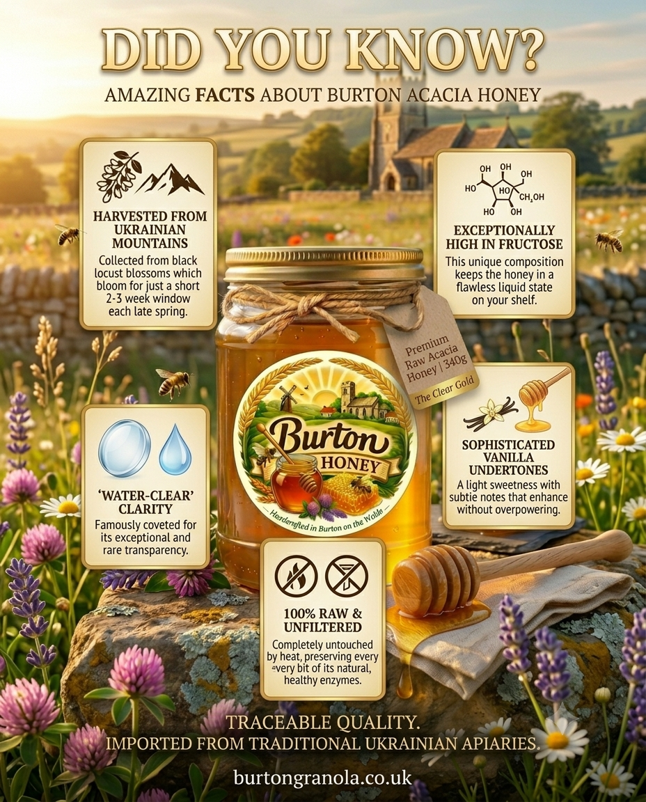 Premium Raw Acacia Honey (340g) | The Clear Gold