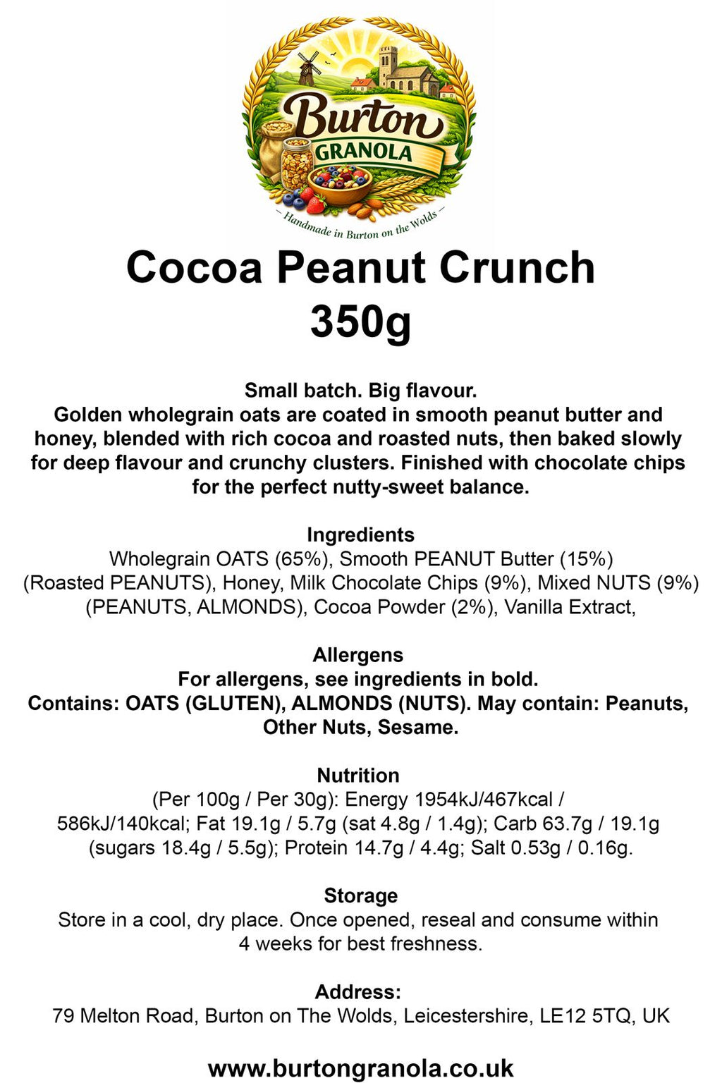 Cocoa Peanut Crunch - 350g
